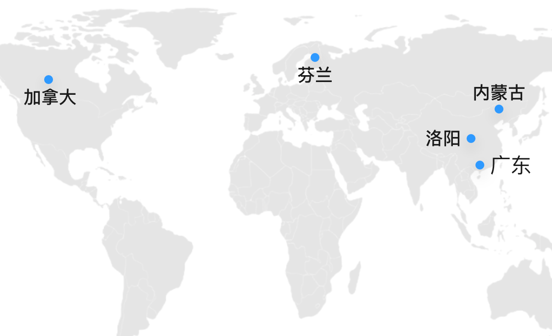 数据中心分布地图